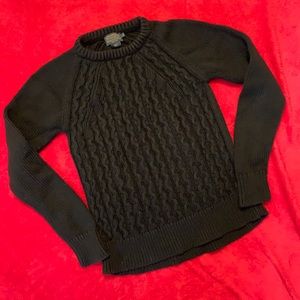 Cozy Pendleton cable knit sweater pullover black M